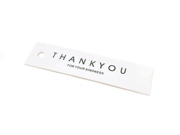 Label weisses Papier - Thank you