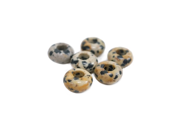 10stk Edelstein Perle / Dalmatian Jasper 10mm