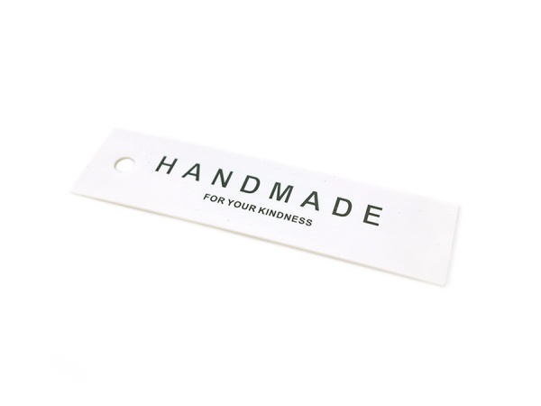 Label weisses Papier - Handmade