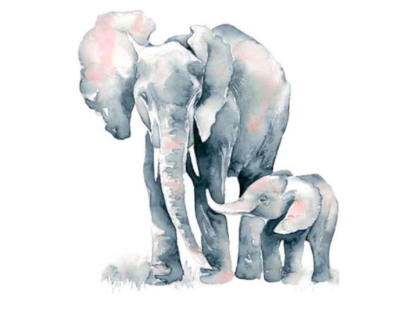 Bügelbild grosser Elefant