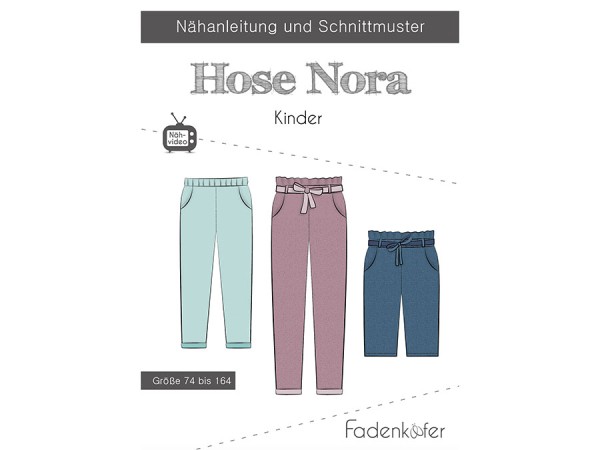 Schnittmuster Hose Nora / Kinder / Fadenkäfer