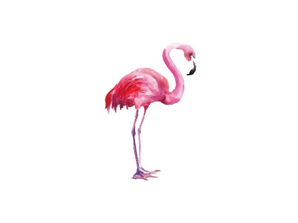 Bügelbild pinker Flamingo